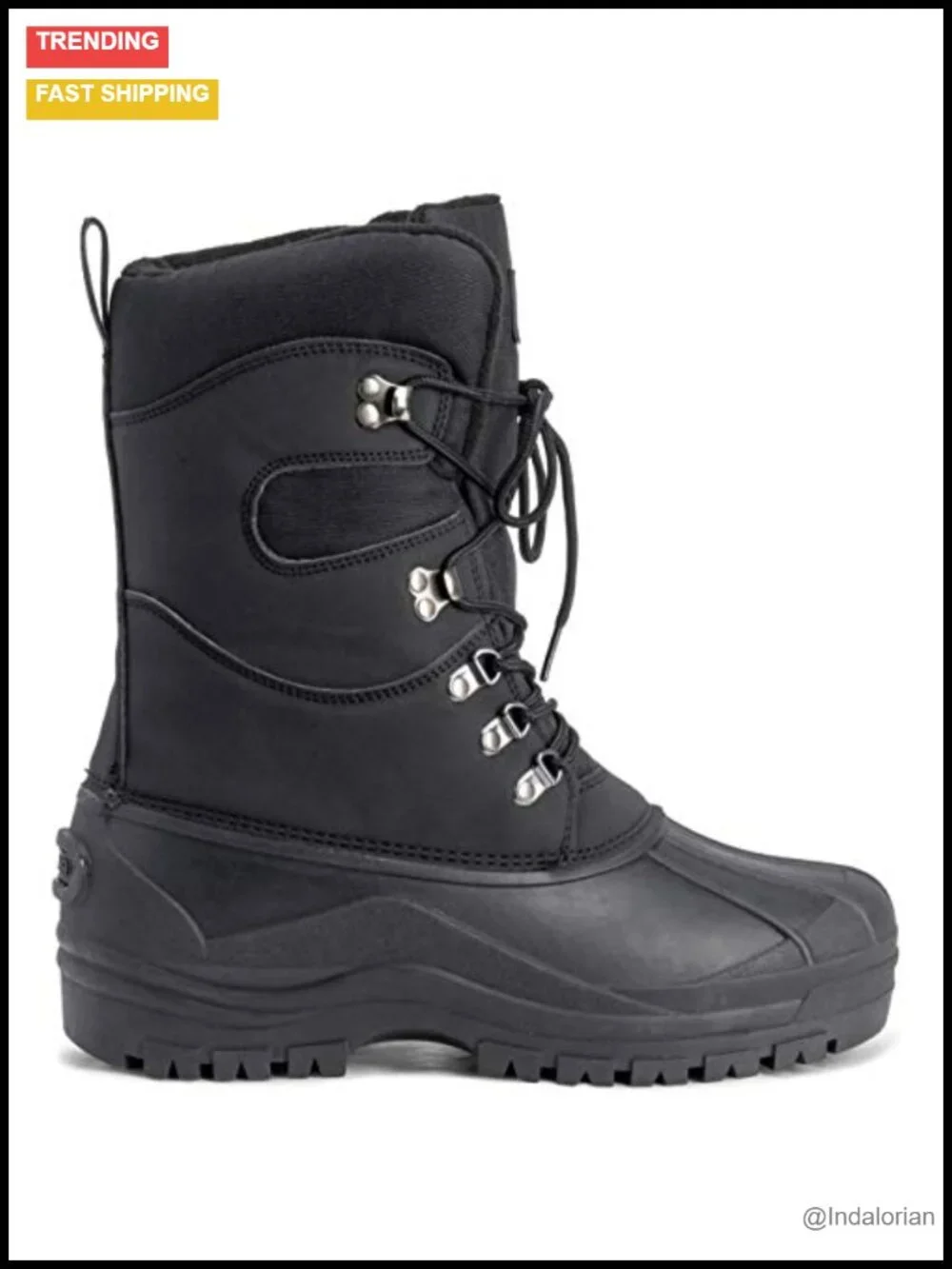 Men's Snow Hiking Waterproof Thermal Boots Lace Up Faux Fur Lined